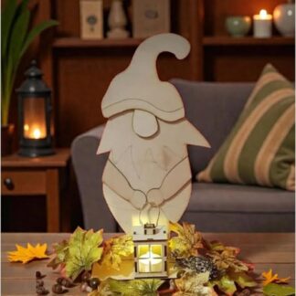 Erdei manó lámpással  33 cm (Ősz 0023)