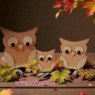 Bagoly család 20-15-10 cm (Ősz 0020)