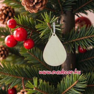 Csepp karácsonyfadísz 5db/cs (Kari lapok 0021)