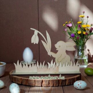 Nyuszi hóvirággal (Nyuszi 0011)