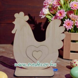 Álló tyúk szívvel (Nyuszi 0094)