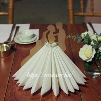 Nászpár szalvétatartó (Esküvő 0014)