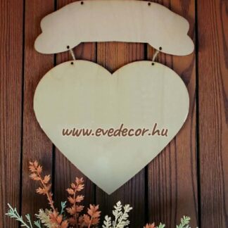 Szív íves táblával (Szív 0022)