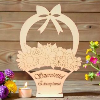 Virágkosár  Szeretettel Édesanyámnak (Anyák 0027)