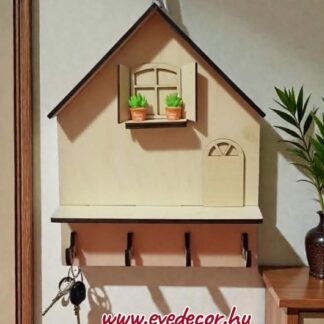 Virágos ablakos kulcstartó kiegészítőkkel (Fali 0011)