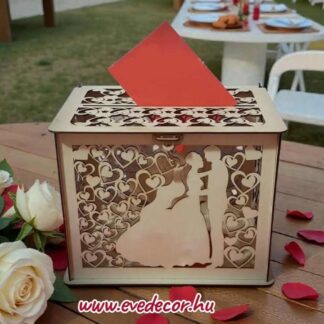 Pénzgyűjtő doboz 30*20*24,5 cm (Esküvő 0020)