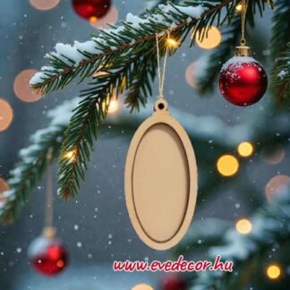 Ovál karácsonyfadísz 1pár/cs (Kari lapok 0256)