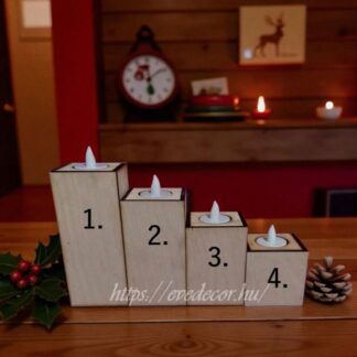 Hasáb mécses szett (3Dkari 0142)