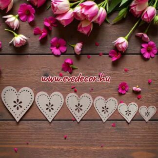 Szív vágott mintával (Szív 0036)