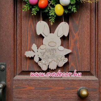 Nyuszis ajtótábla 26*23,5 cm (Nyuszi 0152)