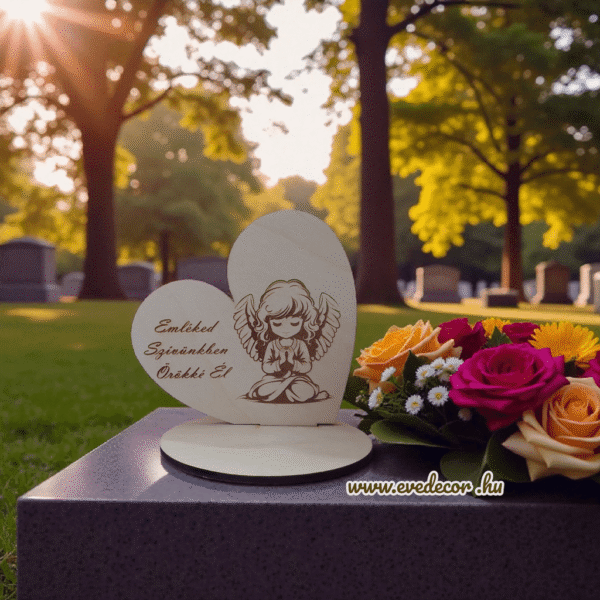 Gravírozott Kegyeleti szív (Kegyelet 0048/1)