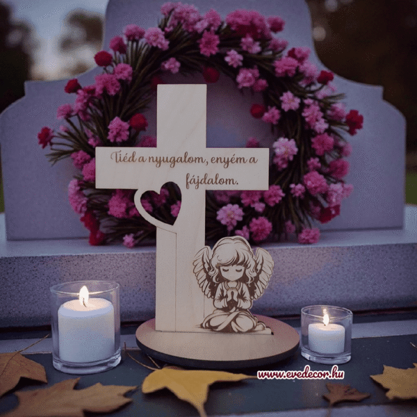 Gravírozott kereszt (Kegyelet 0047/2)