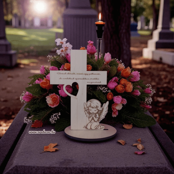 Gravírozott kereszt (Kegyelet 0047/1)