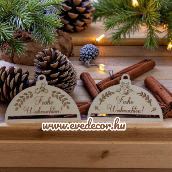 Félgömb NÉMET "Boldog Karácsonyt" (Makr 0034)