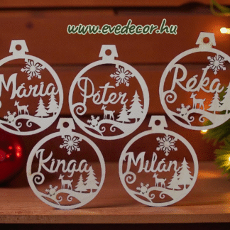 🎄✨ Személyre szabott karácsonyfadísz 10*12 cm ✨🎄