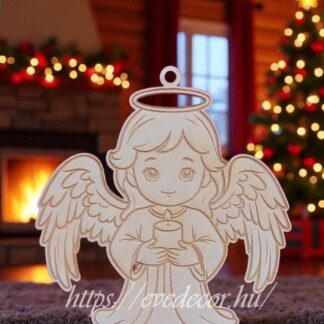 Angyal 9*9,5 cm magas (Kari lapok 0241)