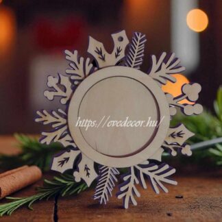 keretes karácsonyfa dísz (Kari lapok 0235)