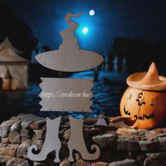 Boszi kalapos ajtótábla (Halloween 0015)