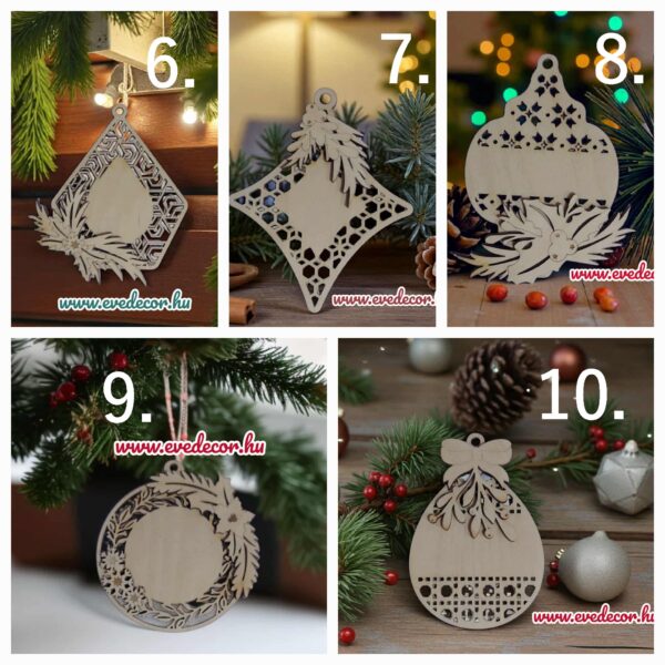 Csodás fenyődísz 3D elemekkel (Kari lapok 0237)