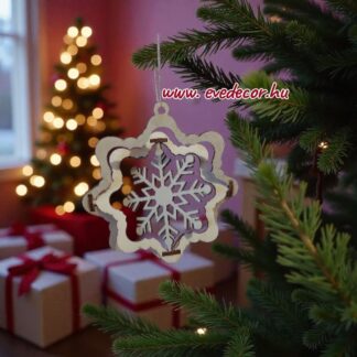 Hópelyhes körforgó 13,5*14 cm (3Dkari 0249)