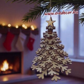 Hópehely karácsonyfa (3Dkari 0241)