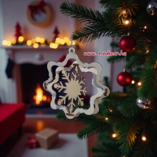 Hópelyhes körforgó 13,5*14 cm (3Dkari 0248)