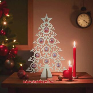 Fenyő ünnepi asztaldísz 35 cm (3Dkari 0079)