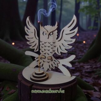 3 rétegű Bagoly Füstölő tartó 14,5*14 cm (Ezo 0150/füstölő)