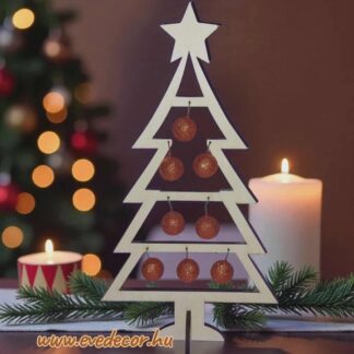 Fenyő ünnepi asztaldísz 35 cm (3Dkari 0251)