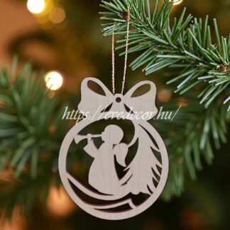 Karácsonyfa dísz masnis 1db/cs (Kari lapok 0206/ angyal)