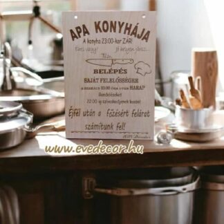 Konyhai nyitva tartás tábla kamaszoknak (Grav 0012)