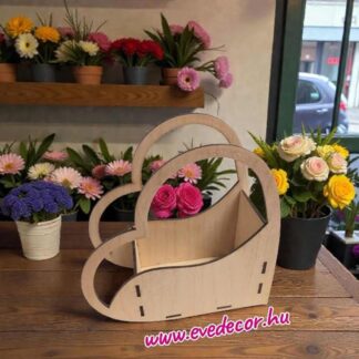 Szív alakú virágkosár (Deco 0127)