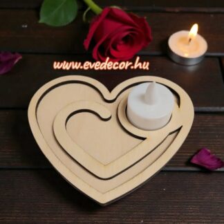 Szív mécsestartó 12*14,5 cm (Ezo 0173/A)