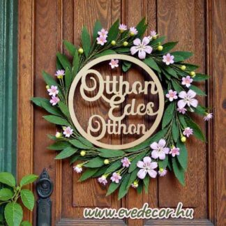 "Édes Otthon" fa koszorú 30  cm (Deco 0040)