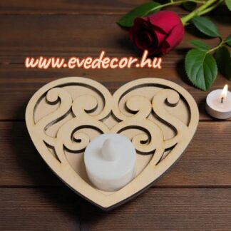 Szív mécsestartó 12*14,5 cm (Ezo 0173/B)