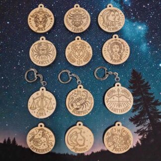 Csillagjeggyel gravírozott kulcstartó 4,5*5,1 cm (Fali 0048)