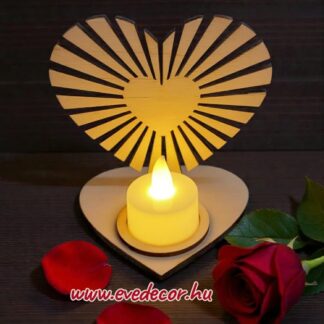 Szív formájú mécsestartó (Ezo 0171)