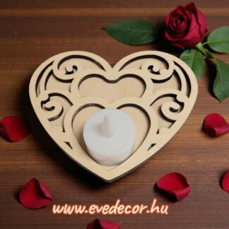 Szív mécsestartó 12*14,5 cm (Ezo 0173/C)