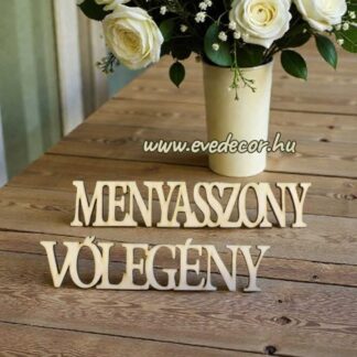 "Menyasszony Vőlegény" felirat (Esküvő 0008)