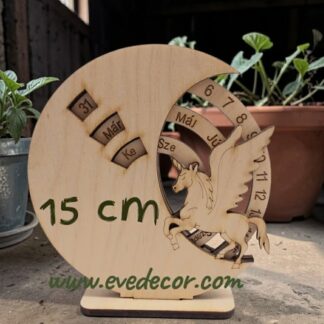 15 cm Unikornis öröknaptár (Örök 0030)
