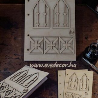 Fa napló borító 3D ajtómintával  A/5 méretű, lefűzhető papírlapokhoz (Asztali 0115/6)