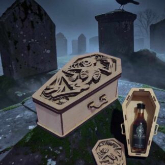 Koporsó 3D elemekkel (Halloween 0025/csontváz)