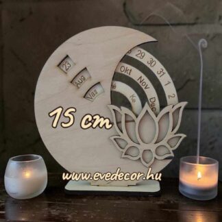 15 cm Lótusz öröknaptár +3D elem (Örök 0033)